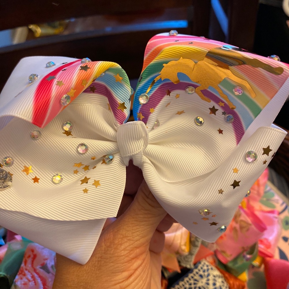 EUC JoJo Siwa Unicorn rainbow bow